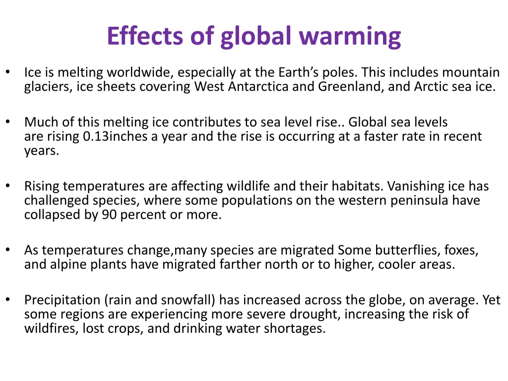 effects of global warming