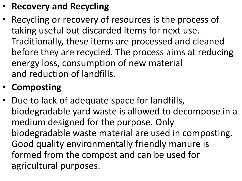 recovery and recycling recycling or recovery