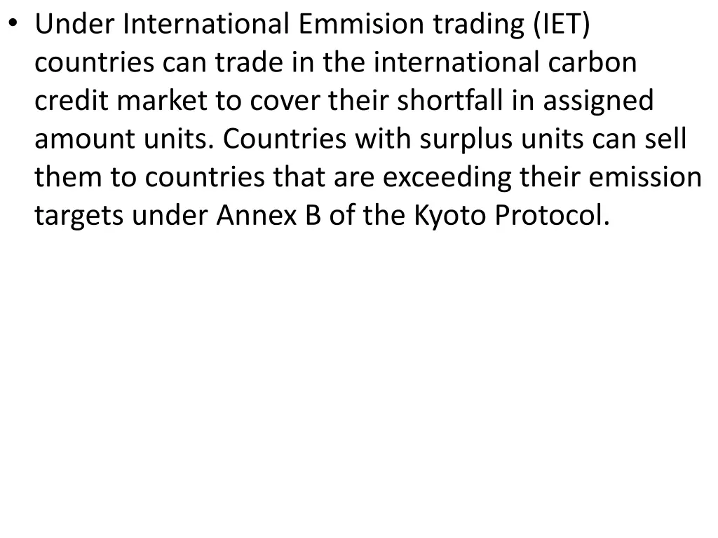 under international emmision trading