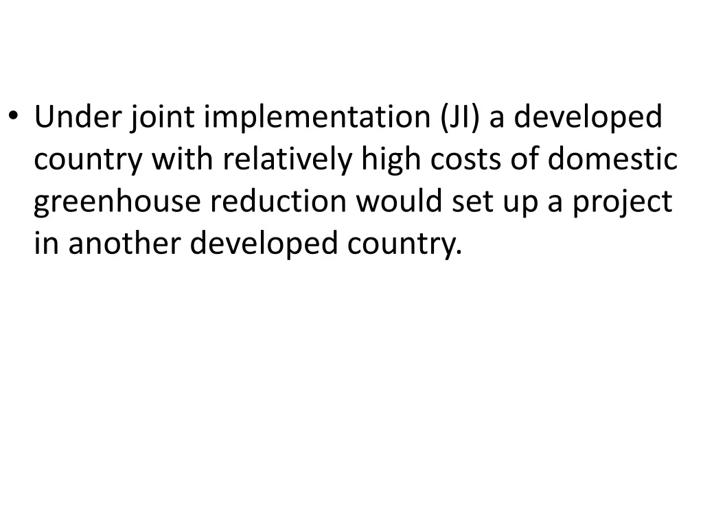 under joint implementation ji a developed country