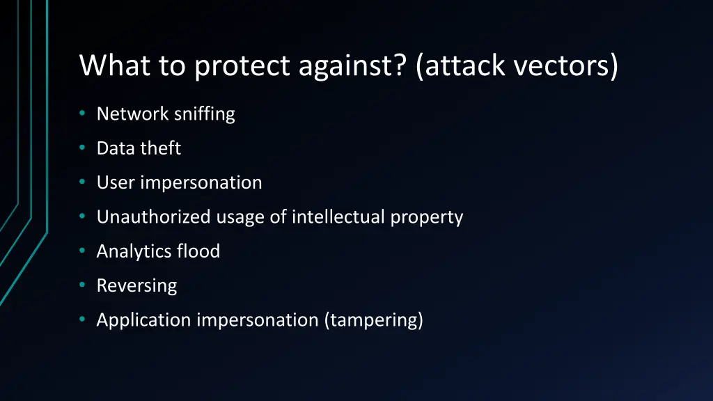 what to protect against attack vectors