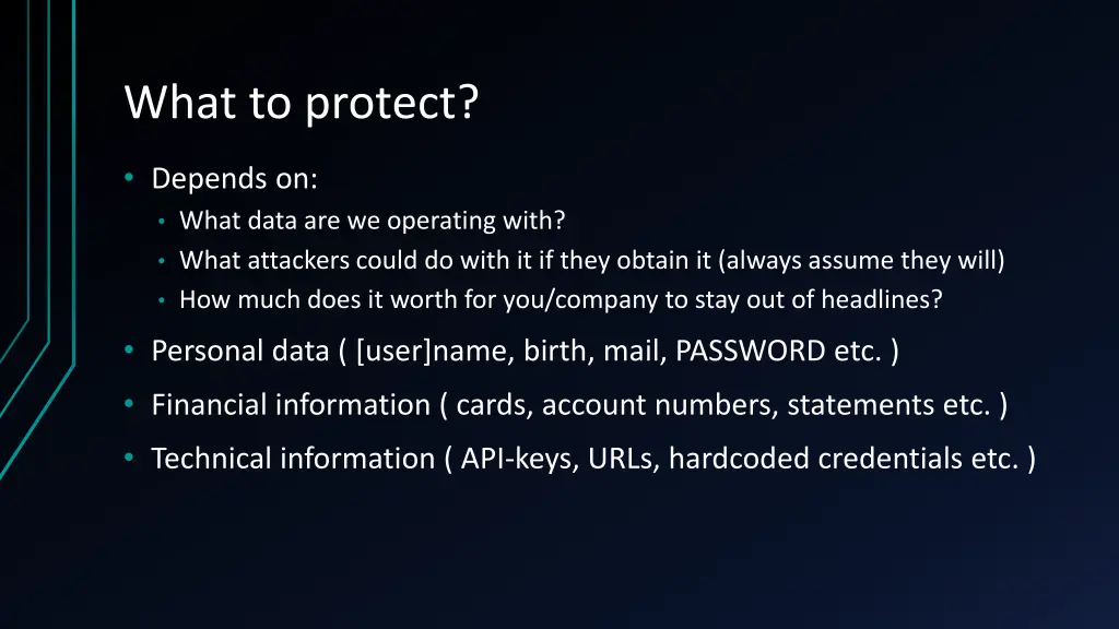what to protect