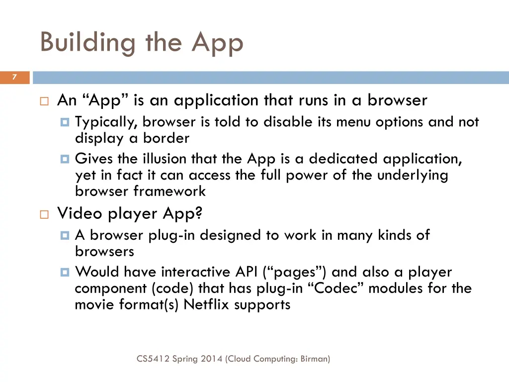 building the app