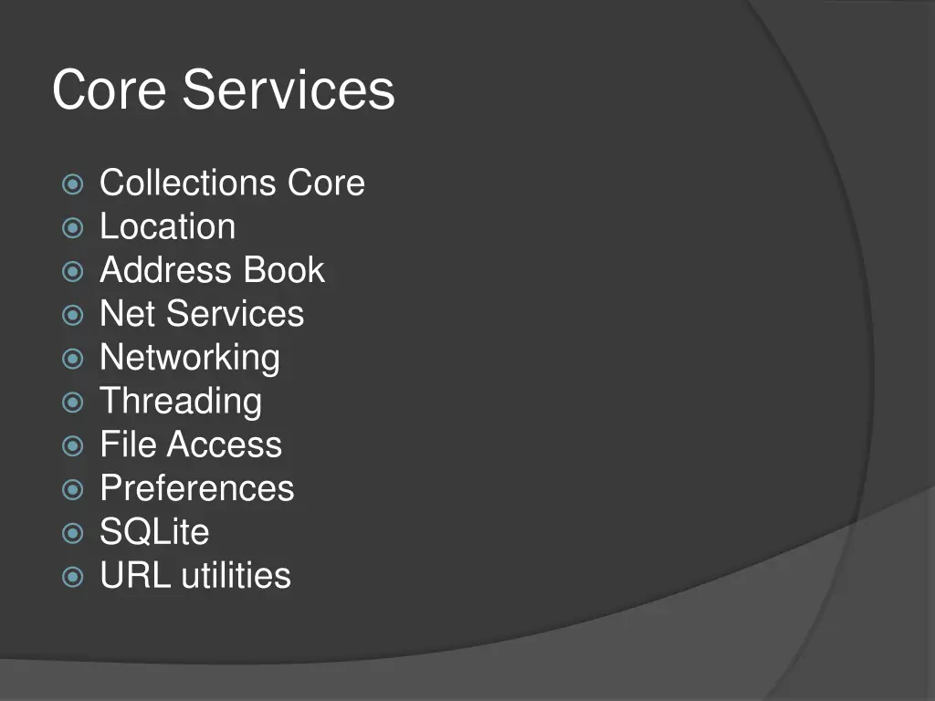 core services