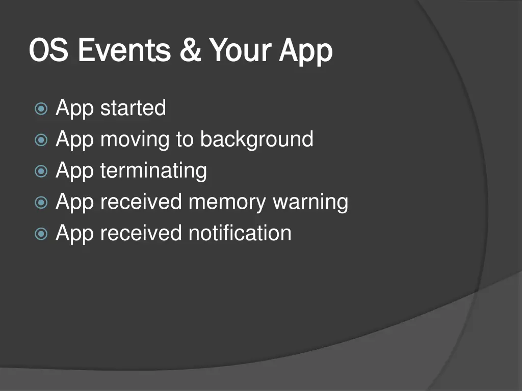 os events your app os events your app