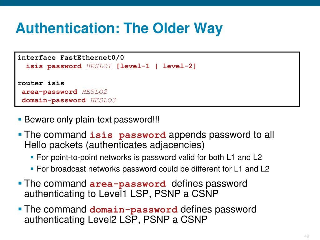 authentication the older way