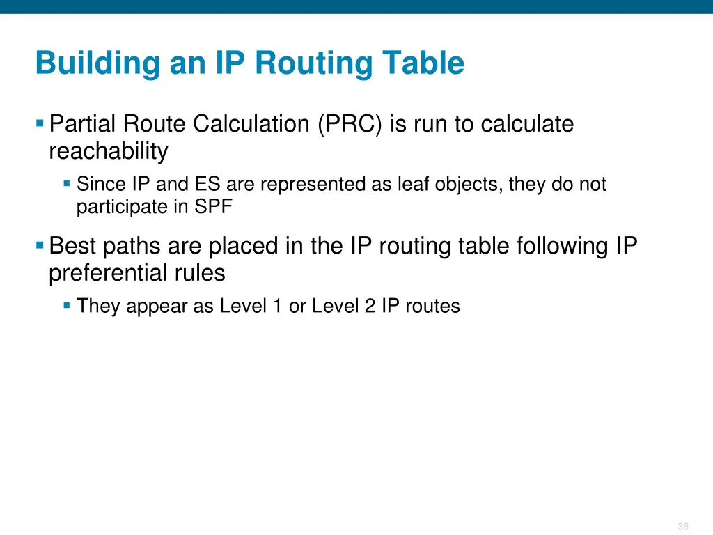 building an ip routing table