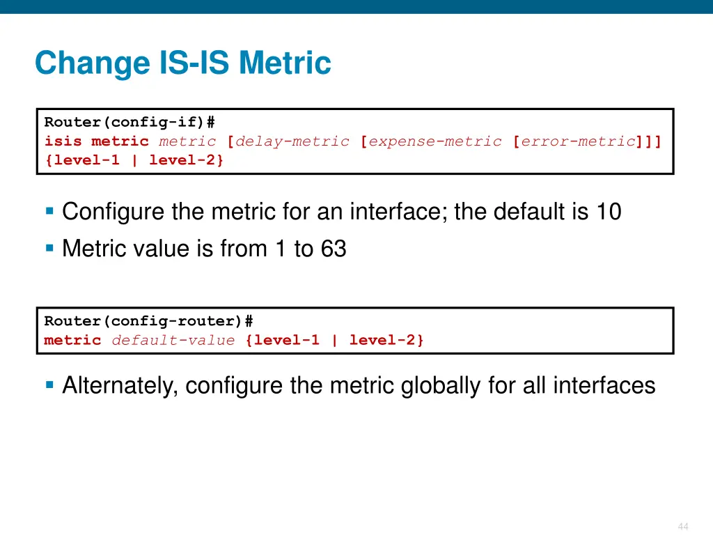 change is is metric