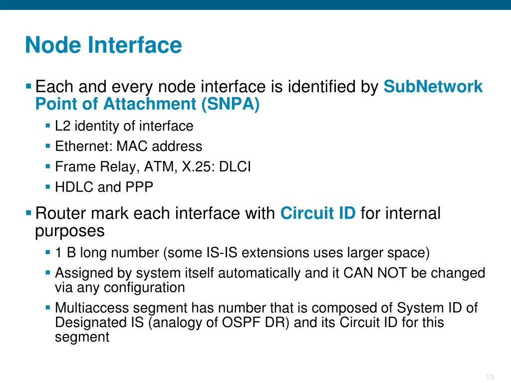 node interface