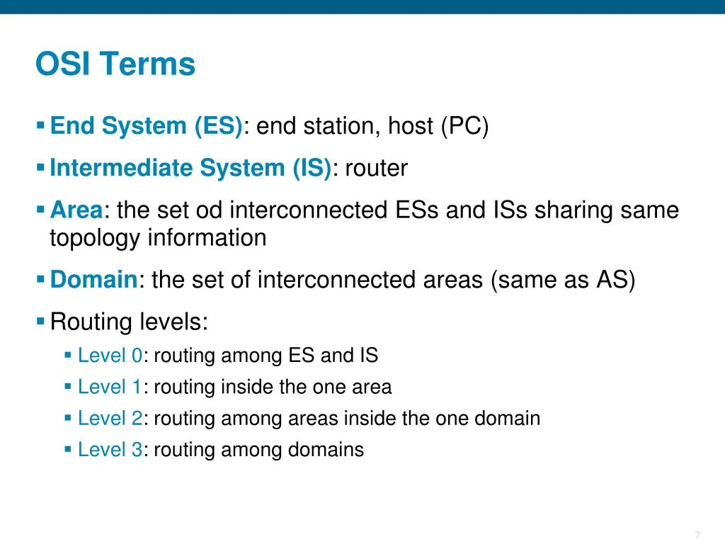 osi terms