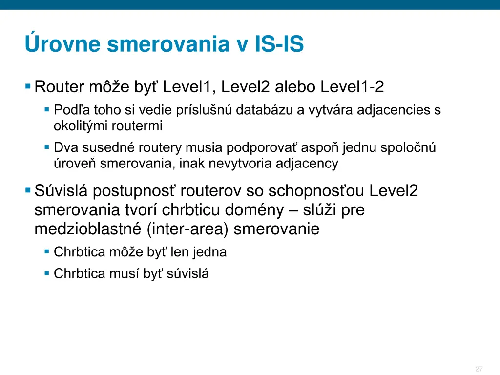 rovne smerovania v is is 1