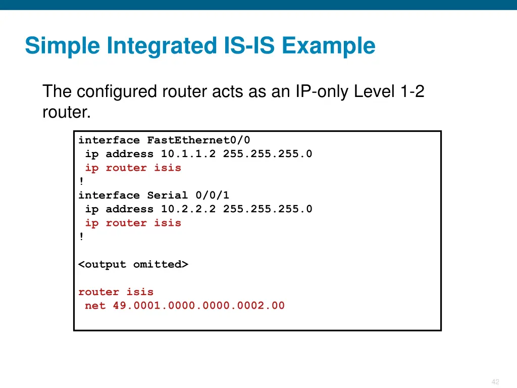 simple integrated is is example