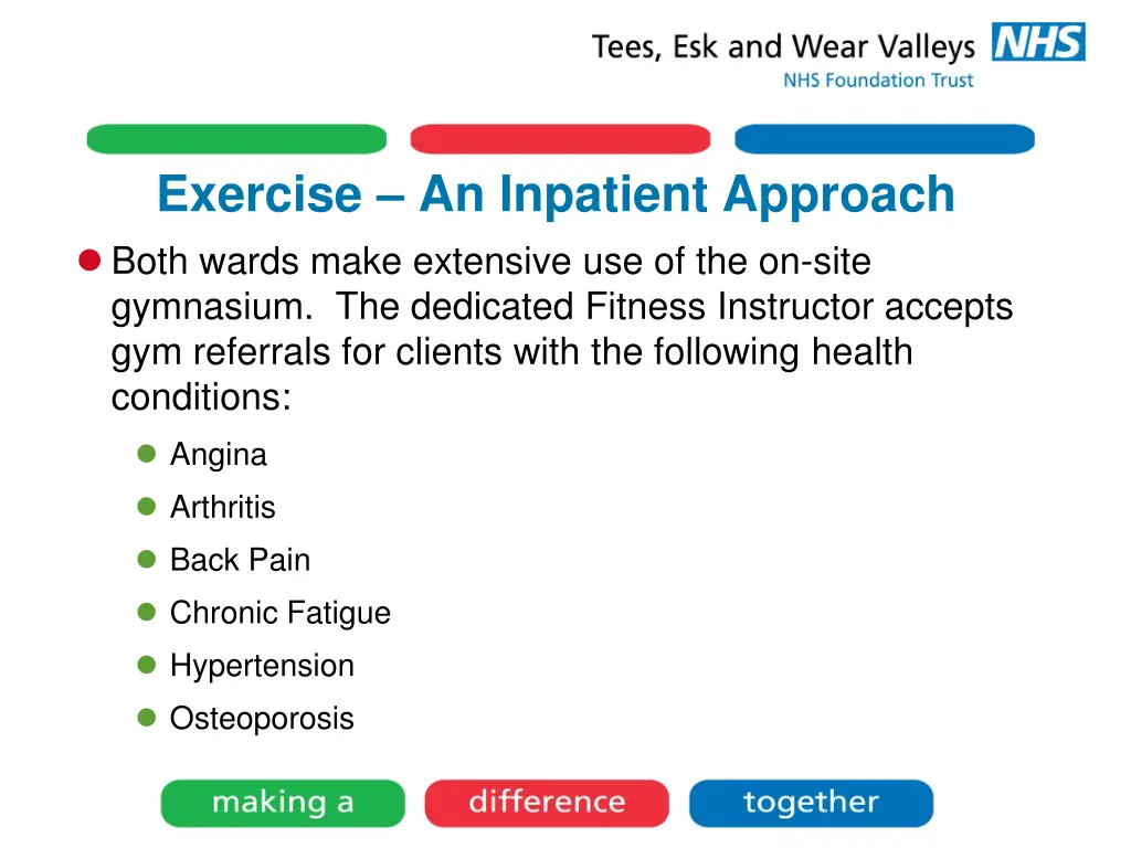 exercise an inpatient approach both wards make