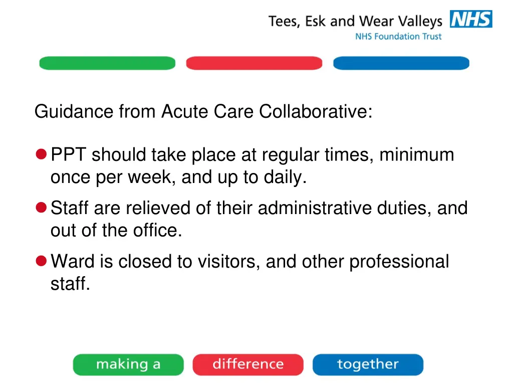 guidance from acute care collaborative