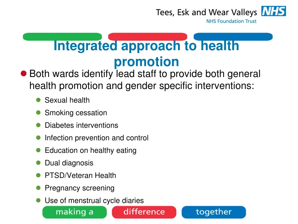 integrated approach to health promotion both