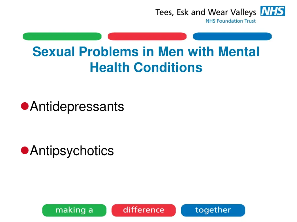 sexual problems in men with mental health