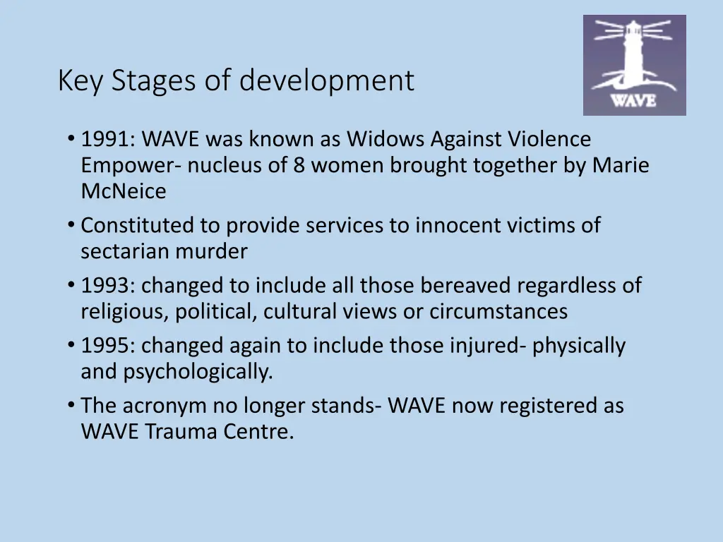 key stages of development