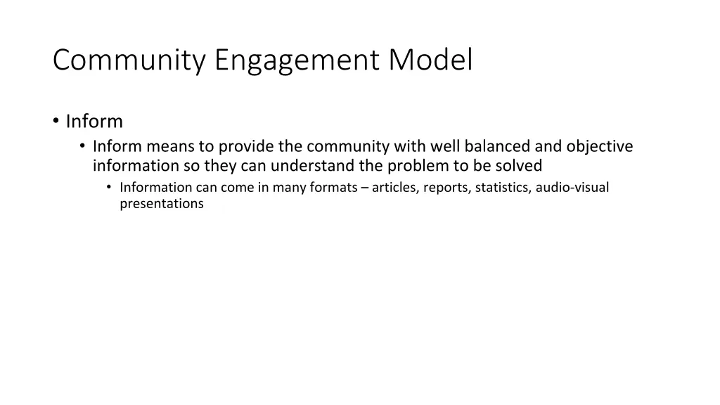 community engagement model 1