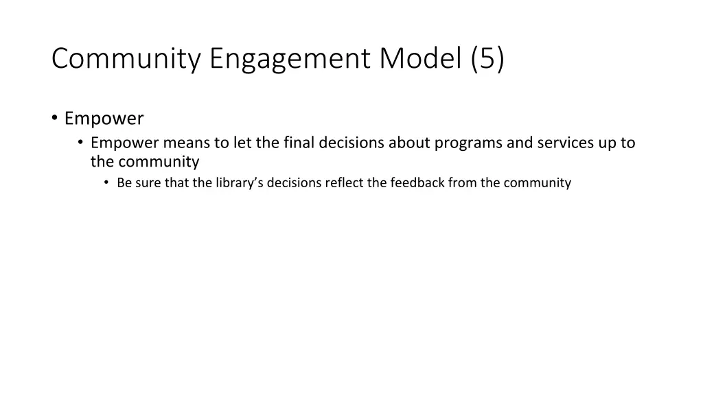 community engagement model 5