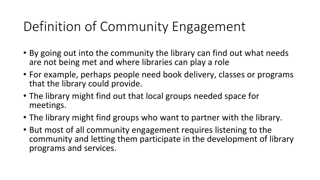 definition of community engagement 1