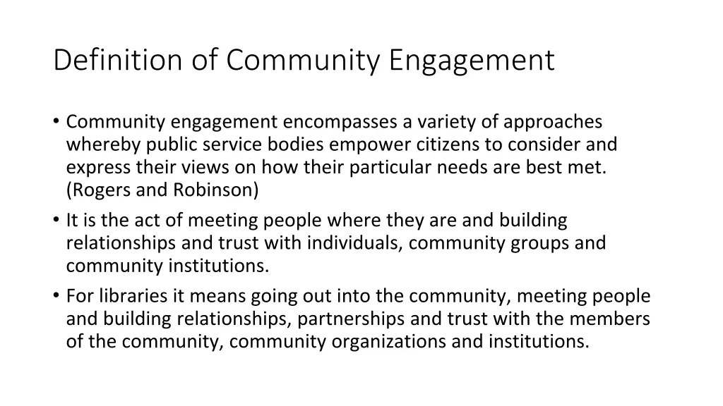 definition of community engagement