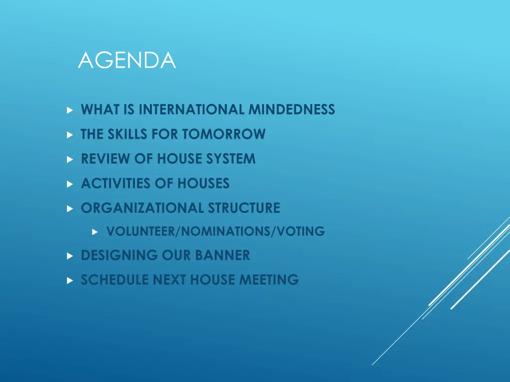 agenda