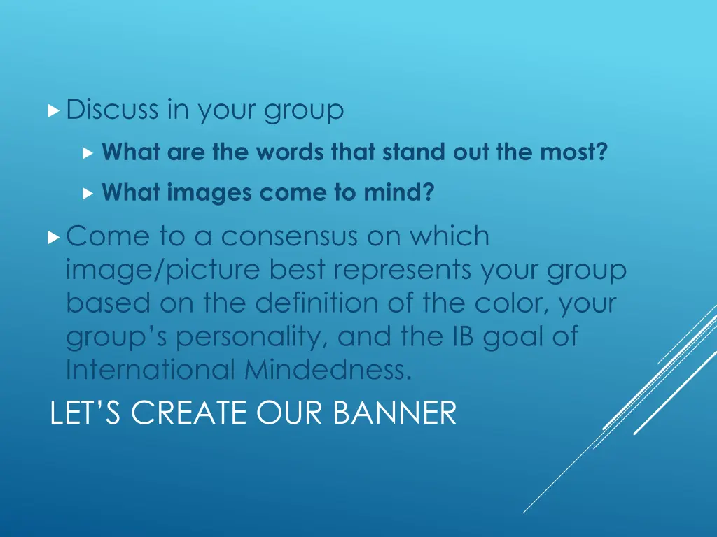 discuss in your group