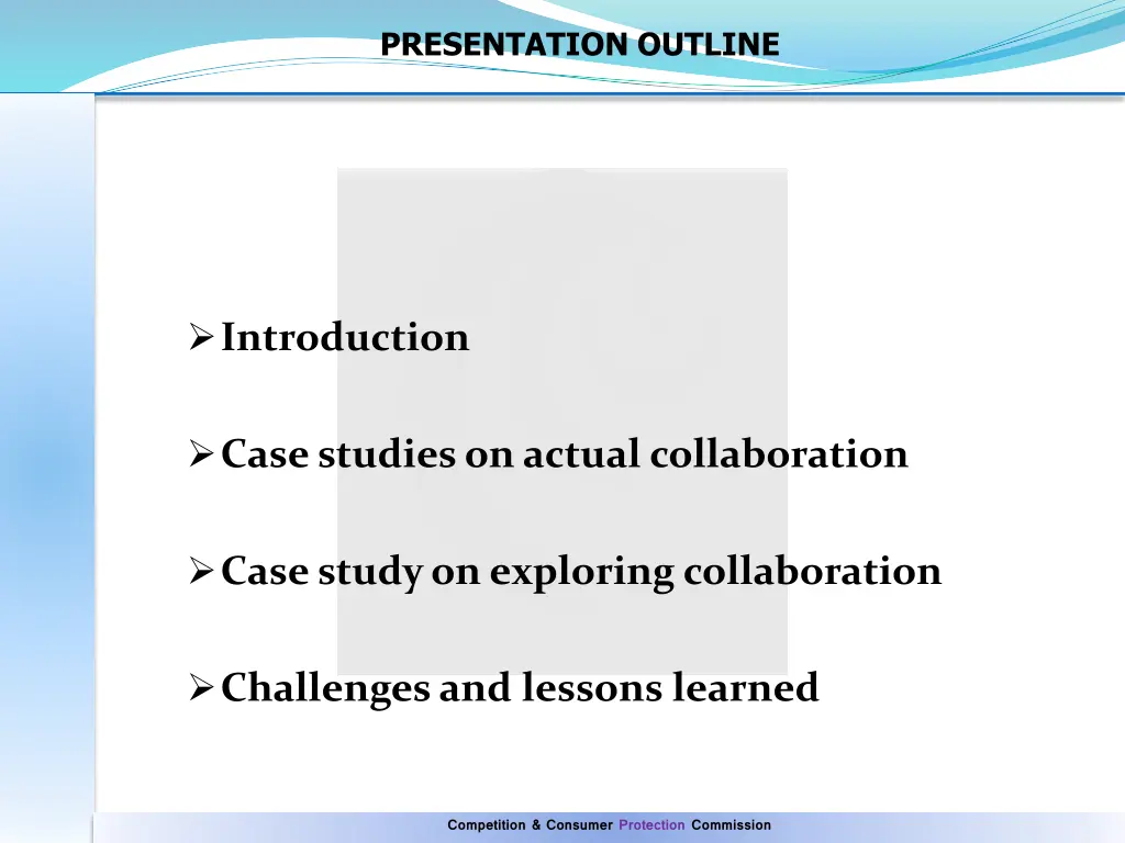 presentation outline