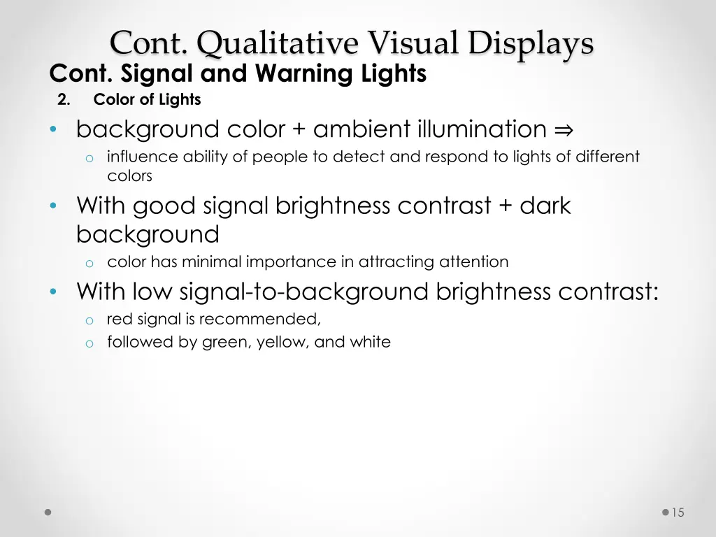 cont qualitative visual displays cont signal 1