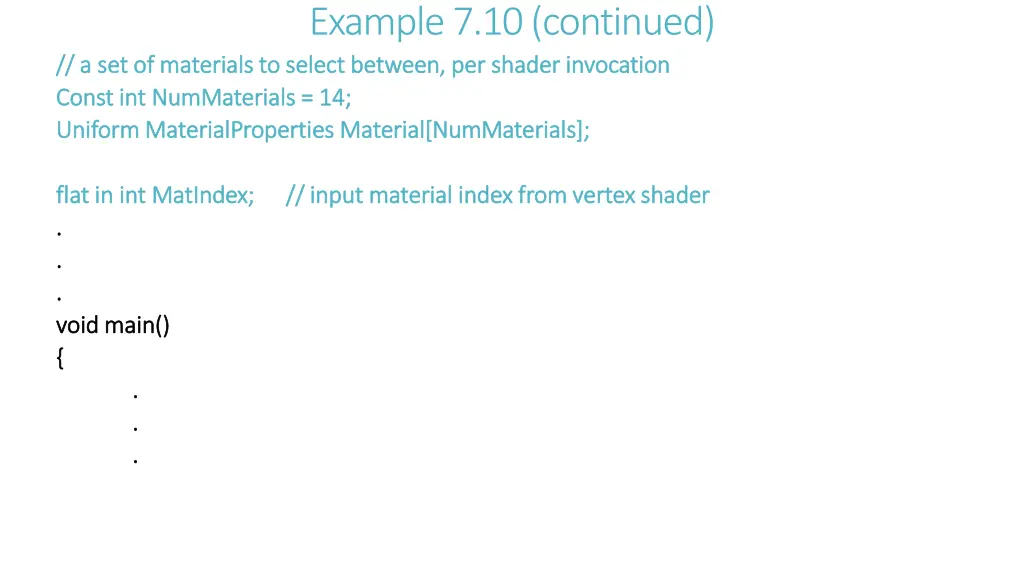 example 7 10 continued shader invocation