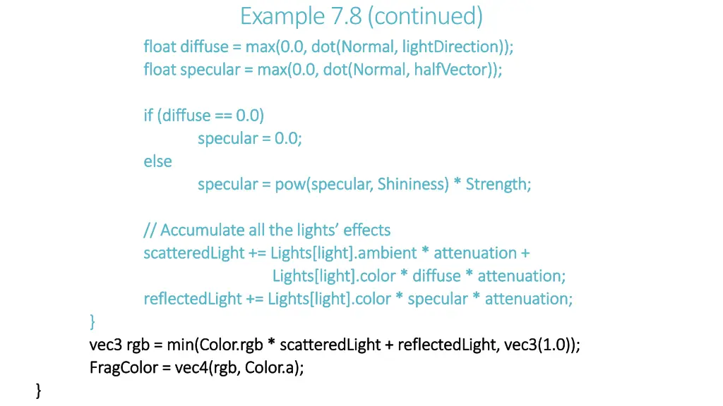 example 7 8 continued float diffuse