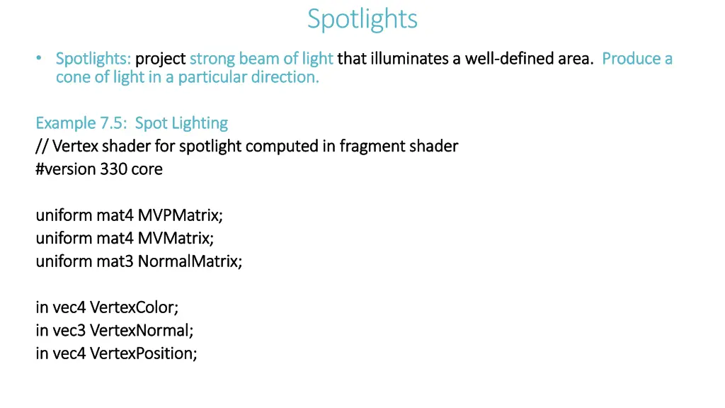 spotlights