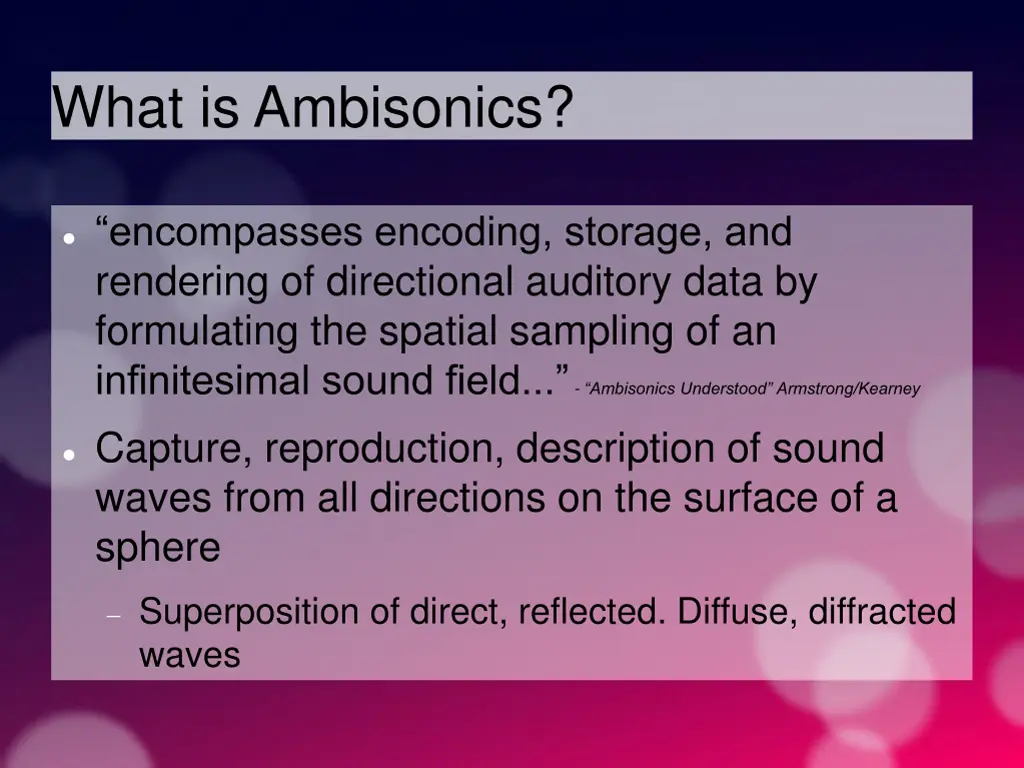 what is ambisonics