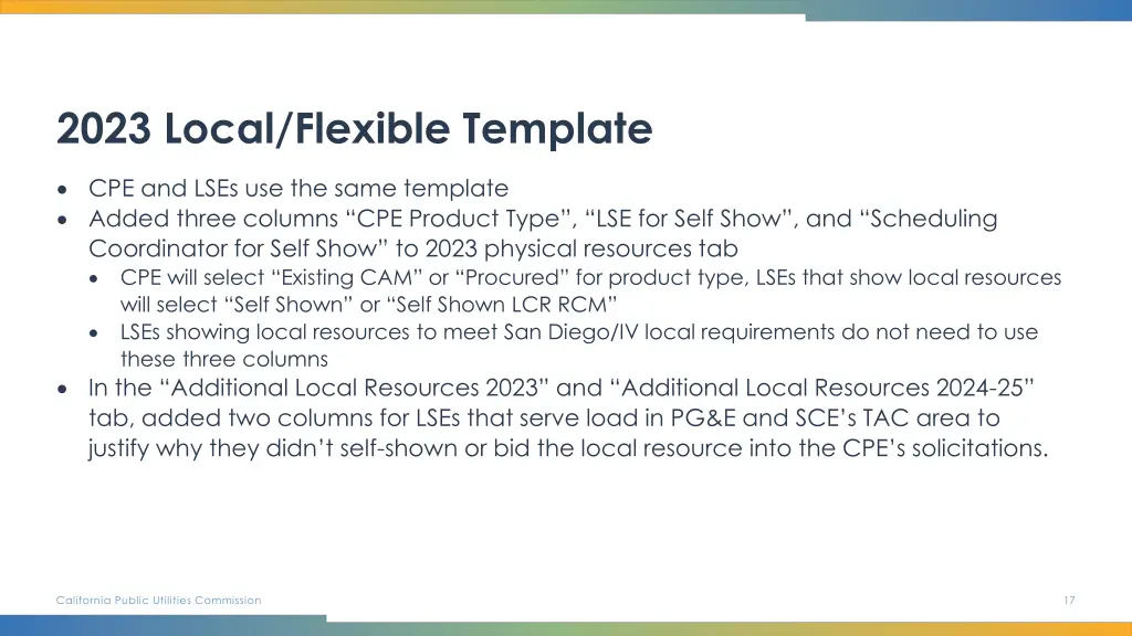 2023 local flexible template