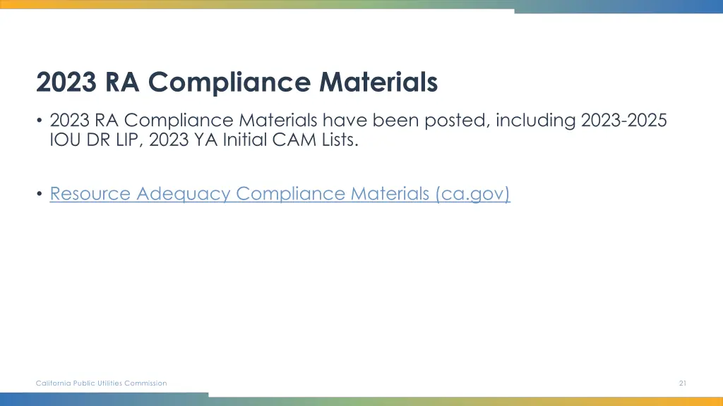 2023 ra compliance materials