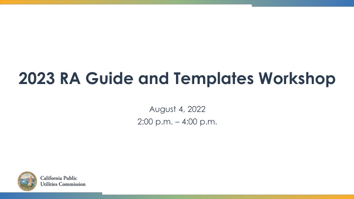 2023 ra guide and templates workshop