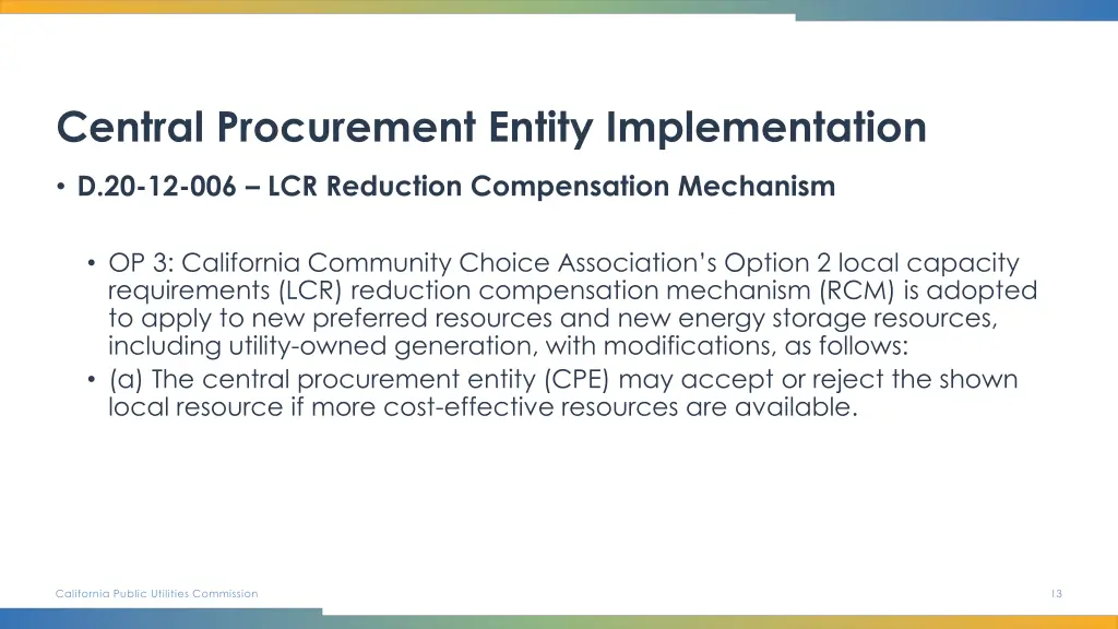 central procurement entity implementation 4