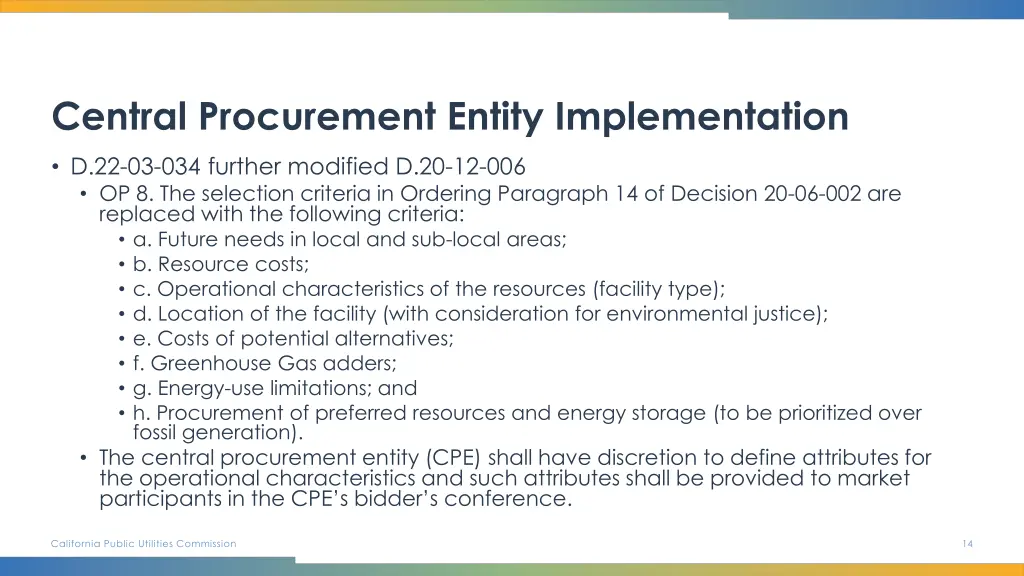 central procurement entity implementation 5