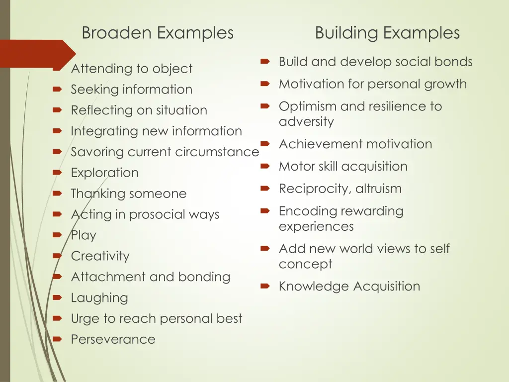 broaden examples