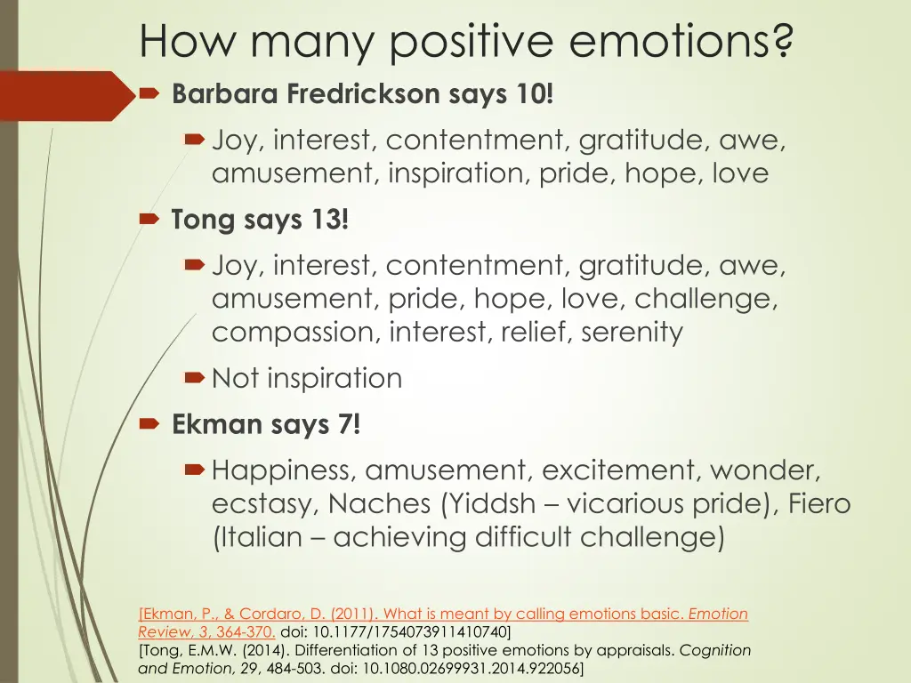 how many positive emotions barbara fredrickson