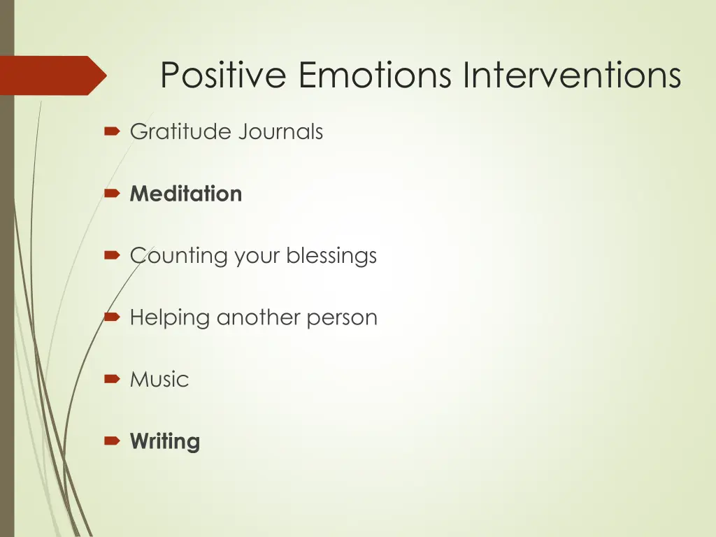 positive emotions interventions