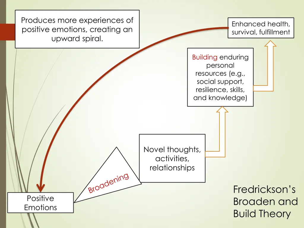produces more experiences of positive emotions