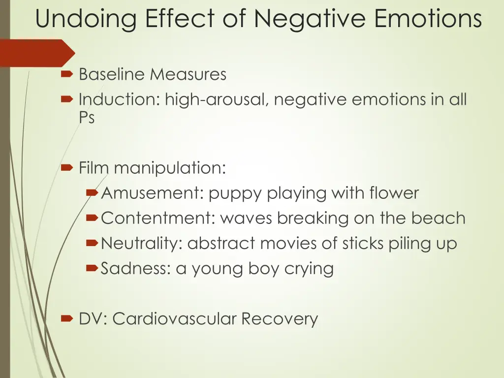 undoing effect of negative emotions 1