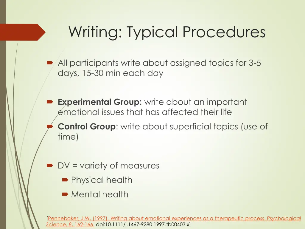 writing typical procedures