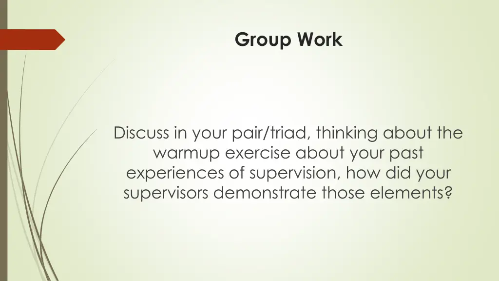 group work