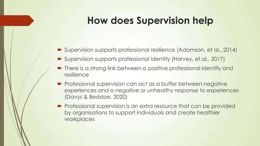 how does supervision help