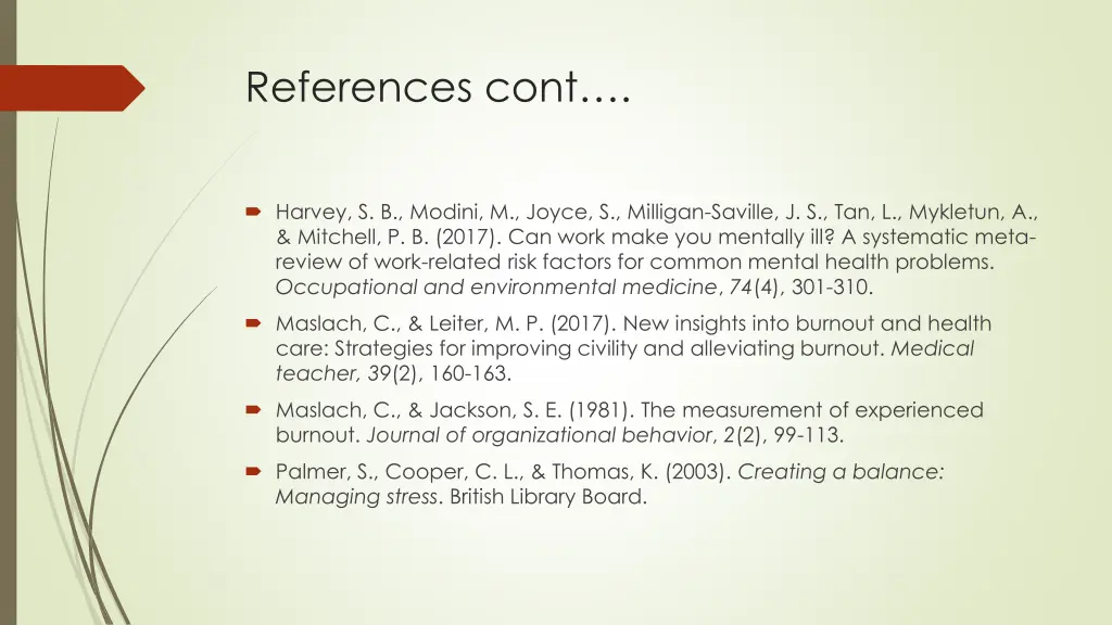 references cont