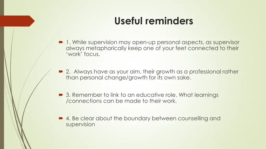 useful reminders