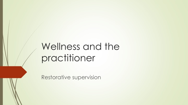 wellness and the practitioner