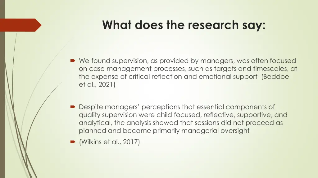 what does the research say